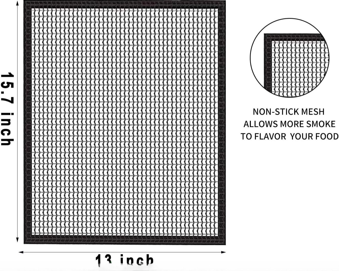 Non-Stick Reusable Grill Mesh Mats Set of 3