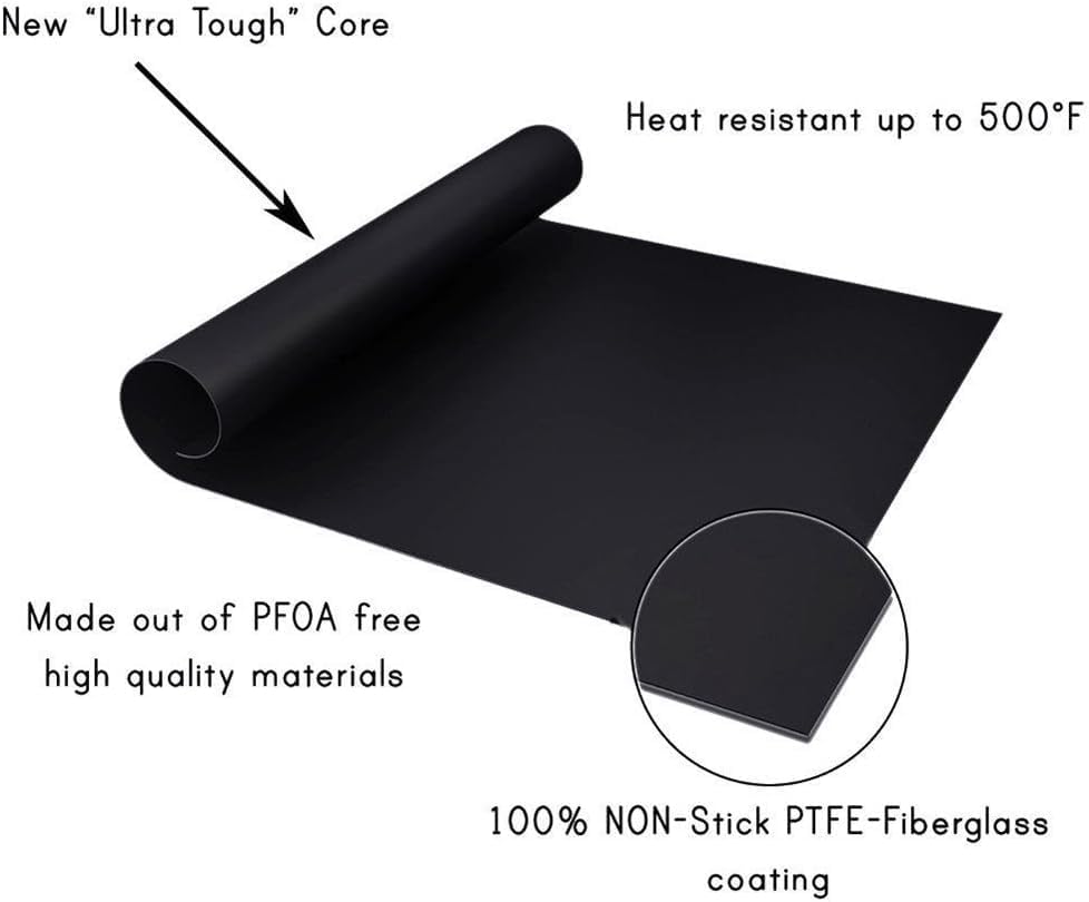 Stick Reusable BBQ Grill Mats Set of 3