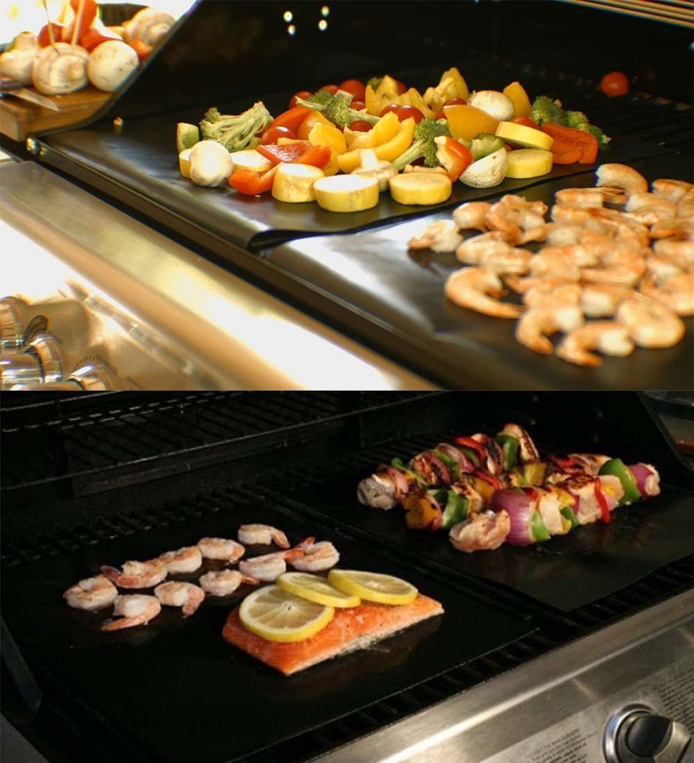 Non-Stick BBQ Grill Mats Set of 10