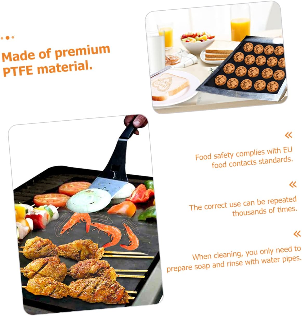 Non-Stick BBQ Grill Mats 4Pcs
