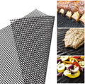 Black Non-Stick Reusable BBQ Grill Mats Set of 5