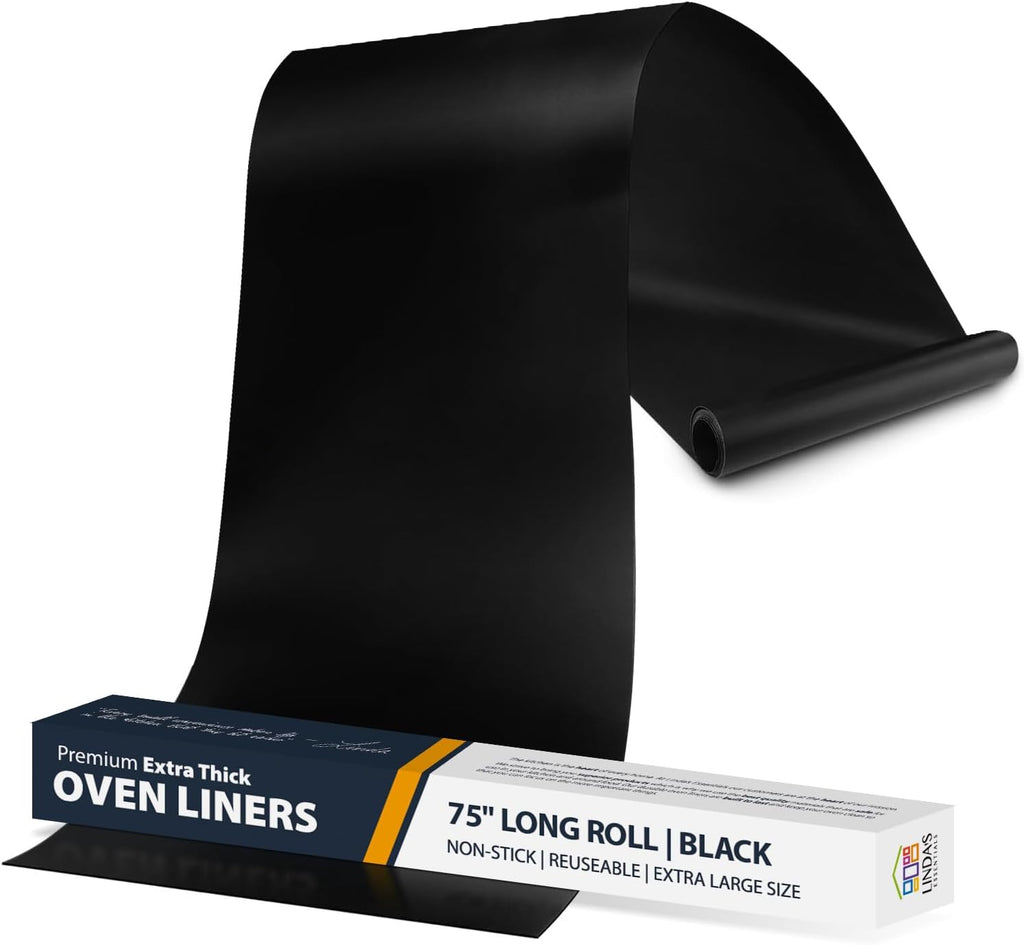 Black Non-Stick Reusable Oven Liner Mats