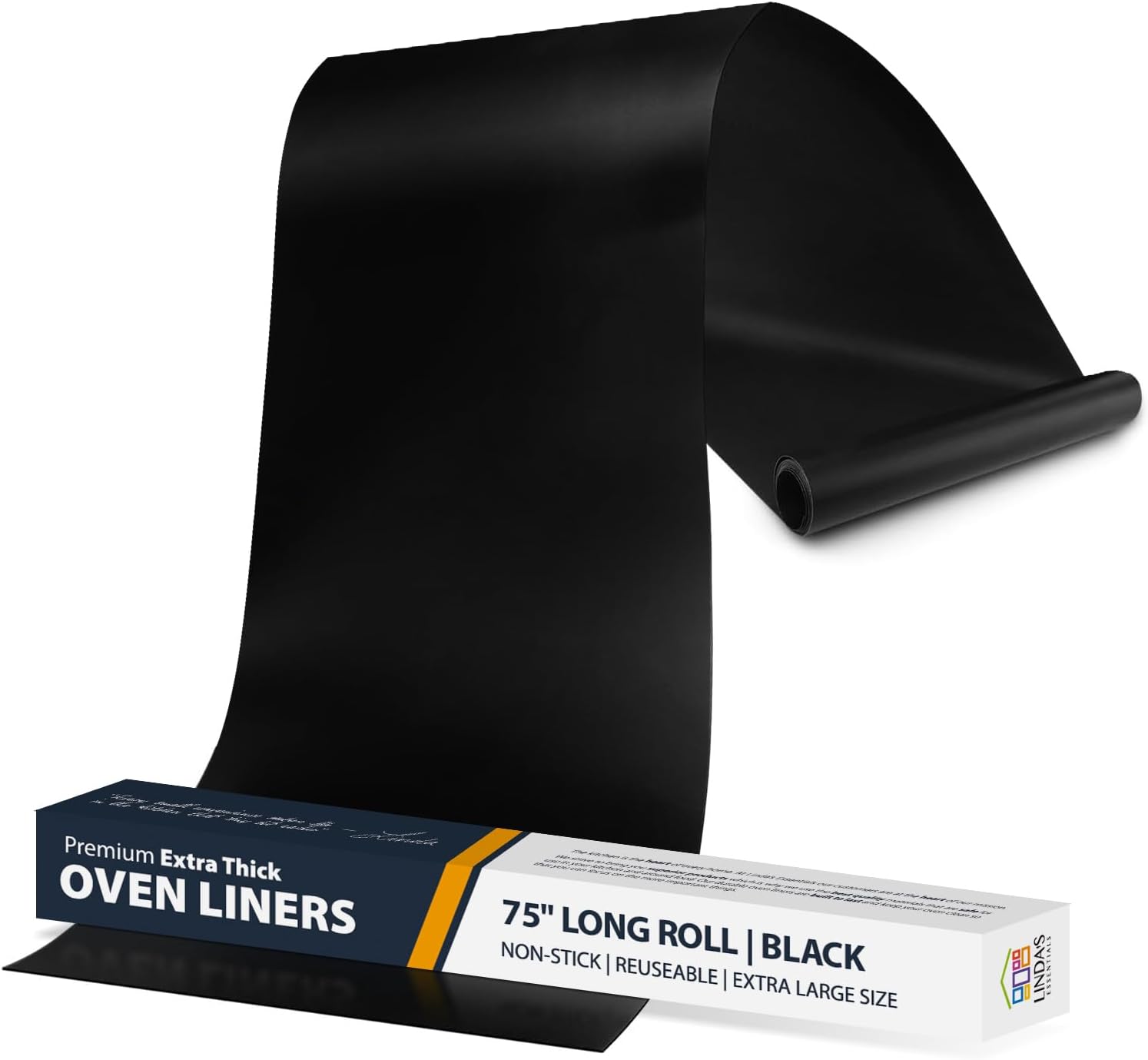 Black Non-Stick Reusable Oven Liner Mats