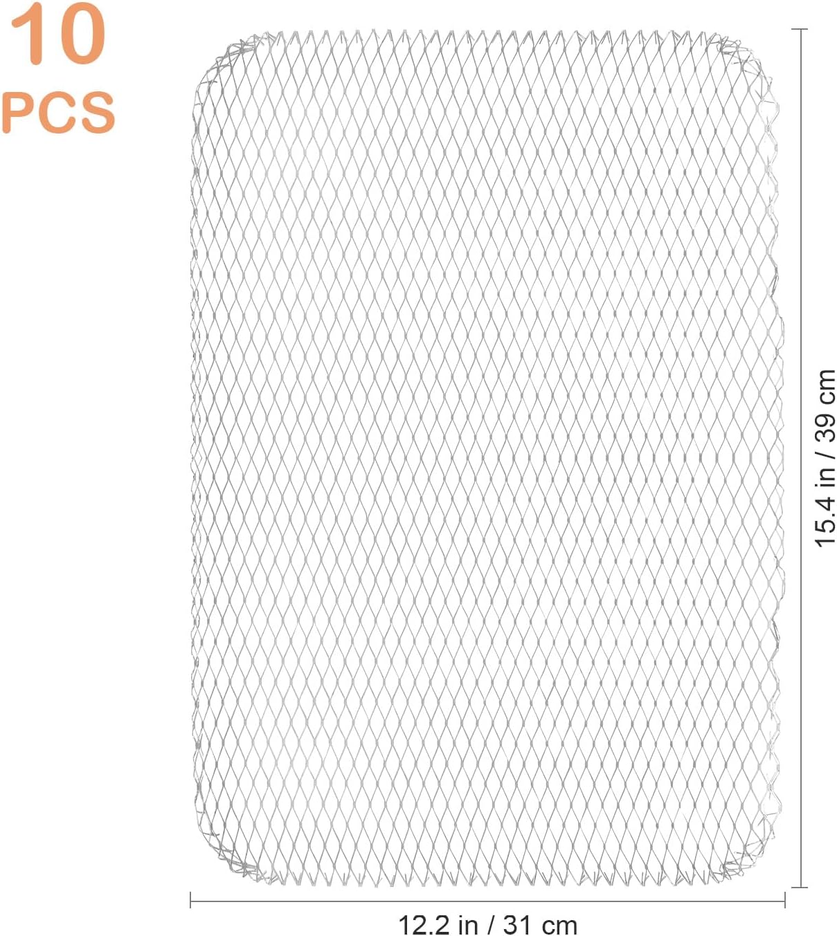Disposable Aluminum Grill Mesh Mats 10Pcs