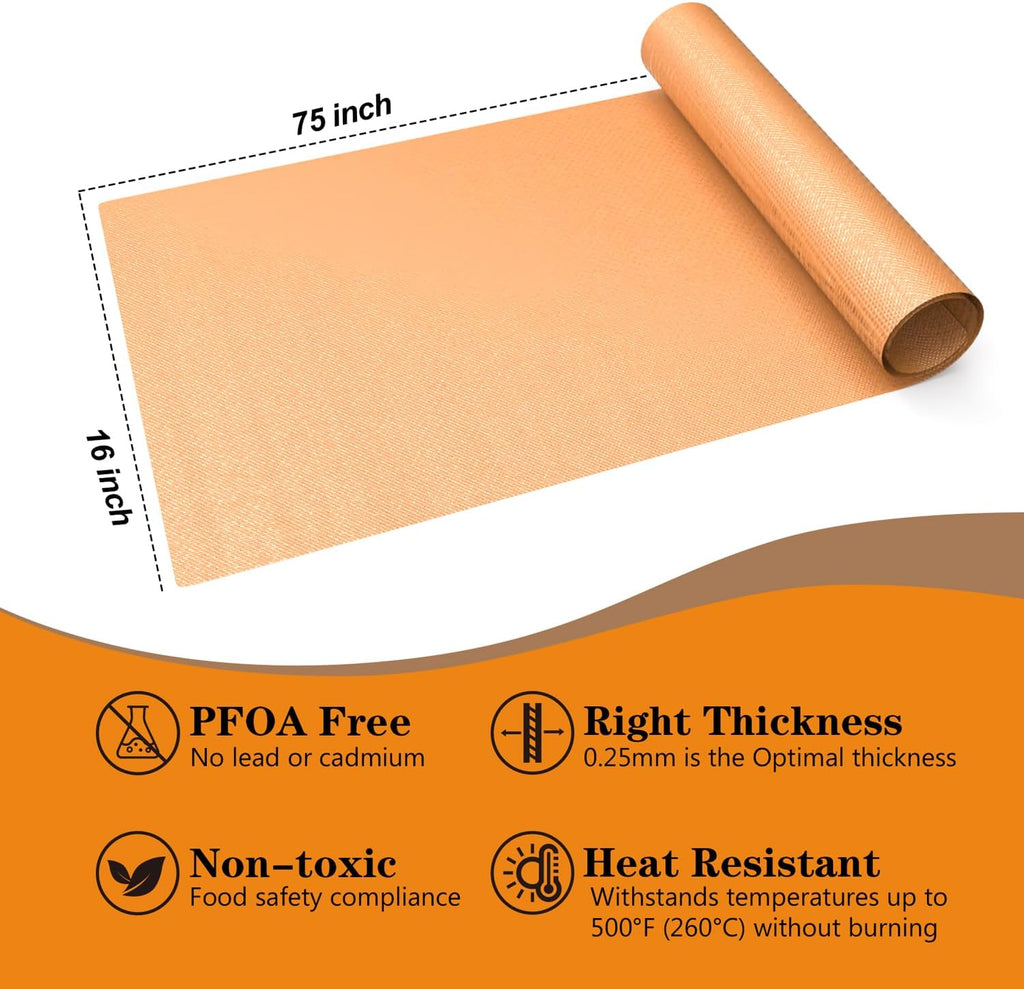 Copper Reusable Oven Liner Roll 75 Inch