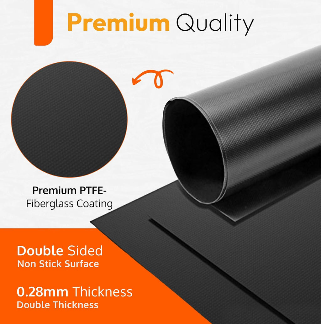 Black Nonstick Oven Liner Mats 4 Pack