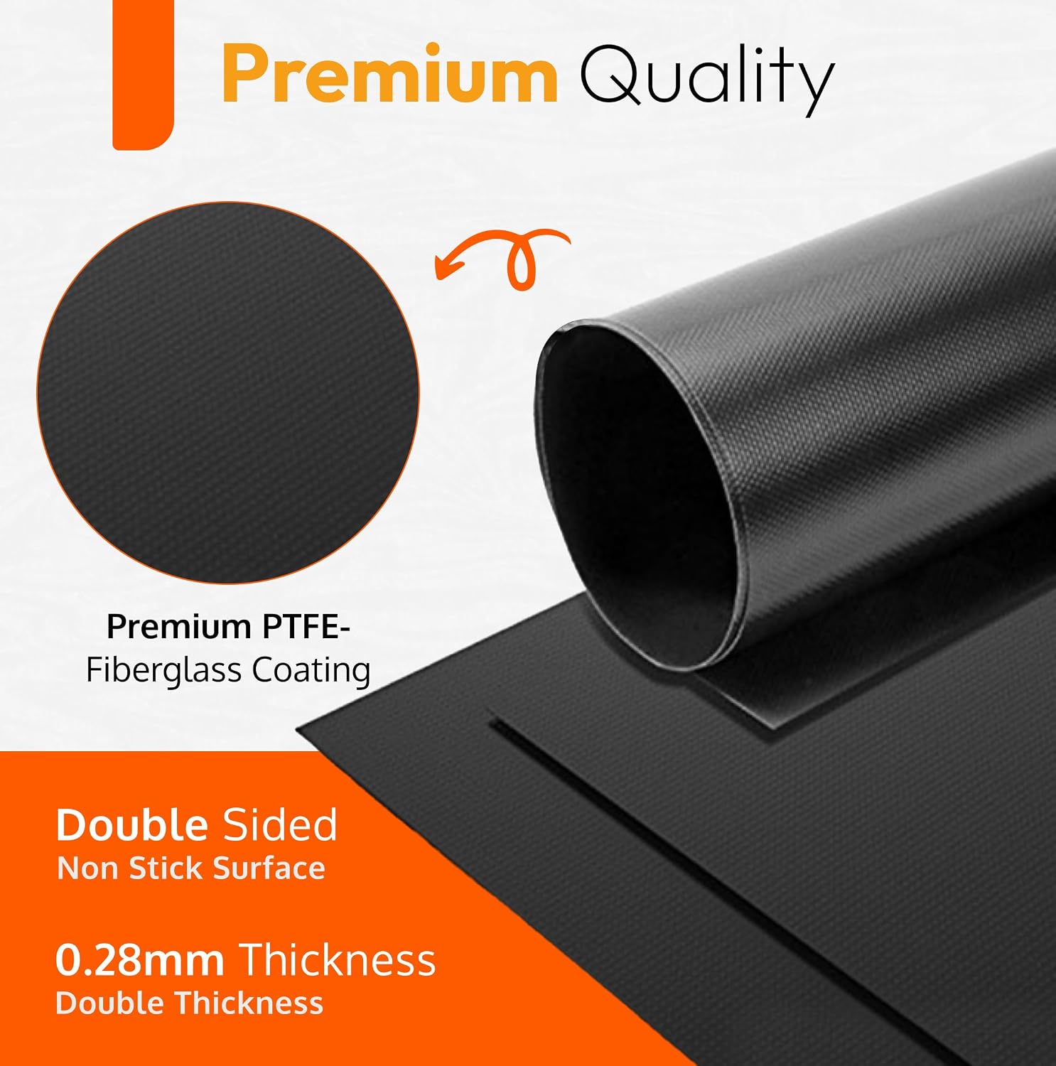 Black Non-Stick Reusable Oven Liner Mats 3 Pack