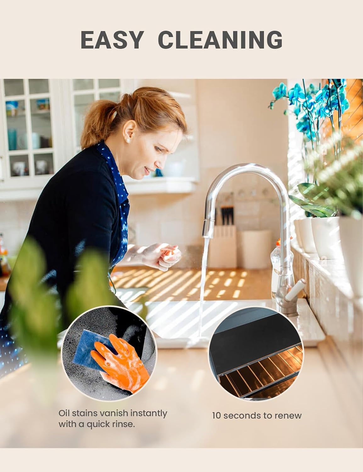 Black Copper Reusable Grill Mats 5PCS