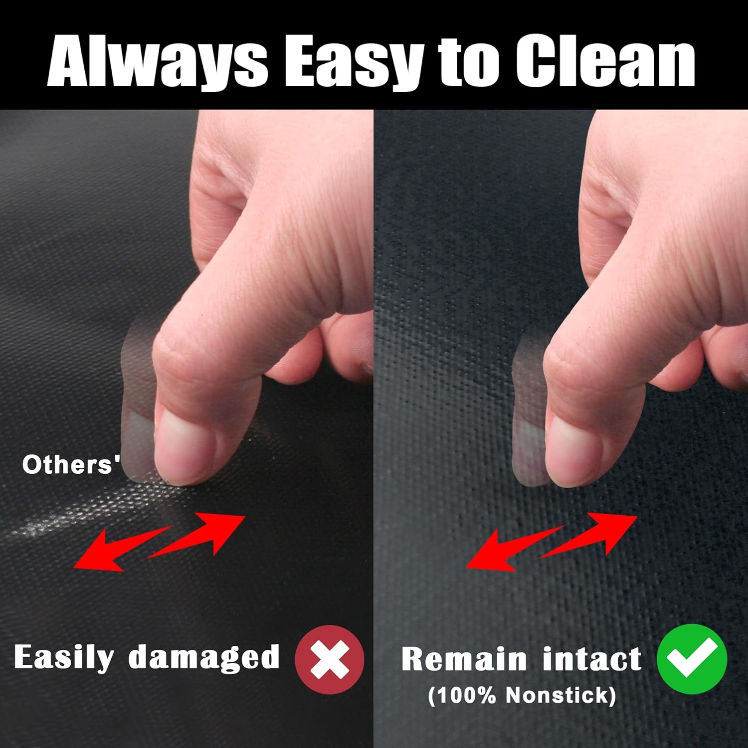 Non-Stick Reusable BBQ Grill Mats 2 Pack