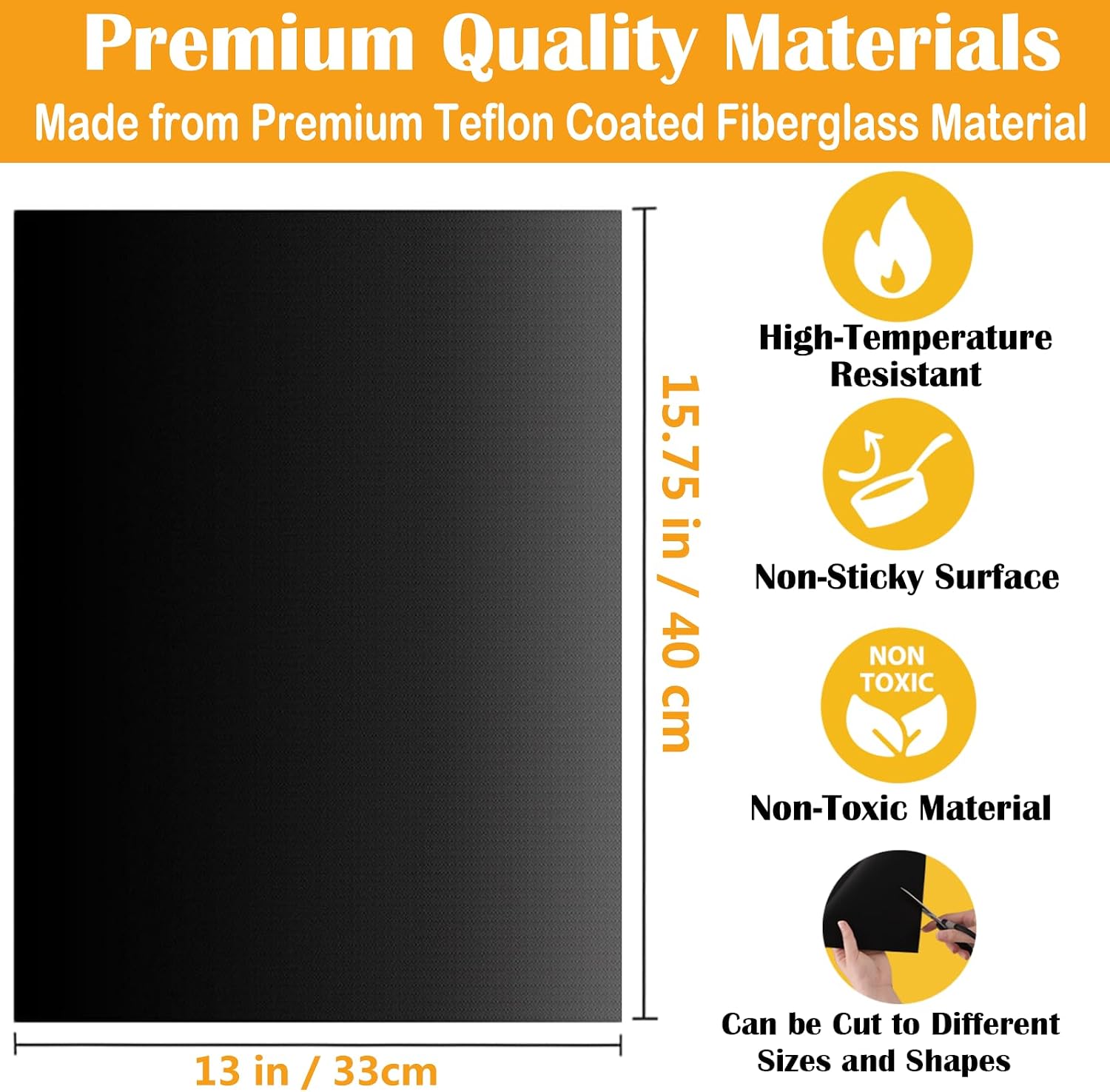 Stick Reusable BBQ Grill Mats Set of 10