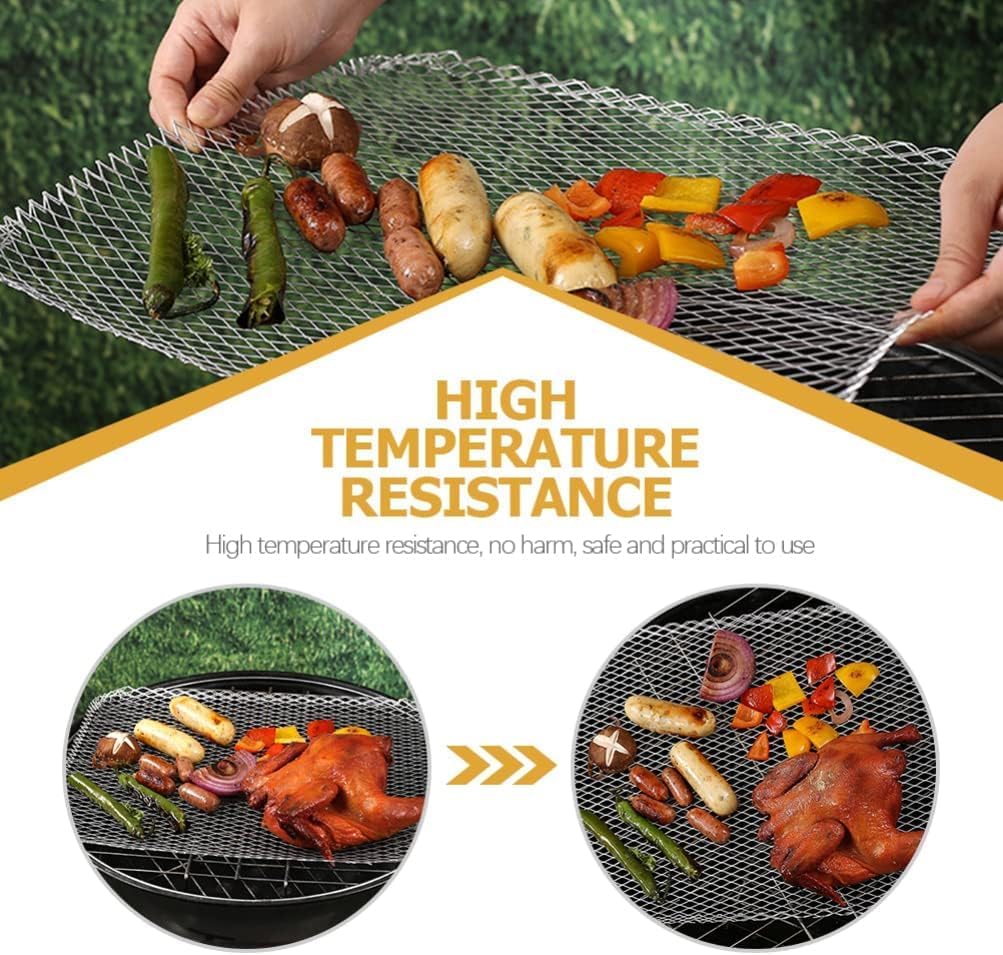 Disposable Aluminum Grill Mesh Mats 10Pcs