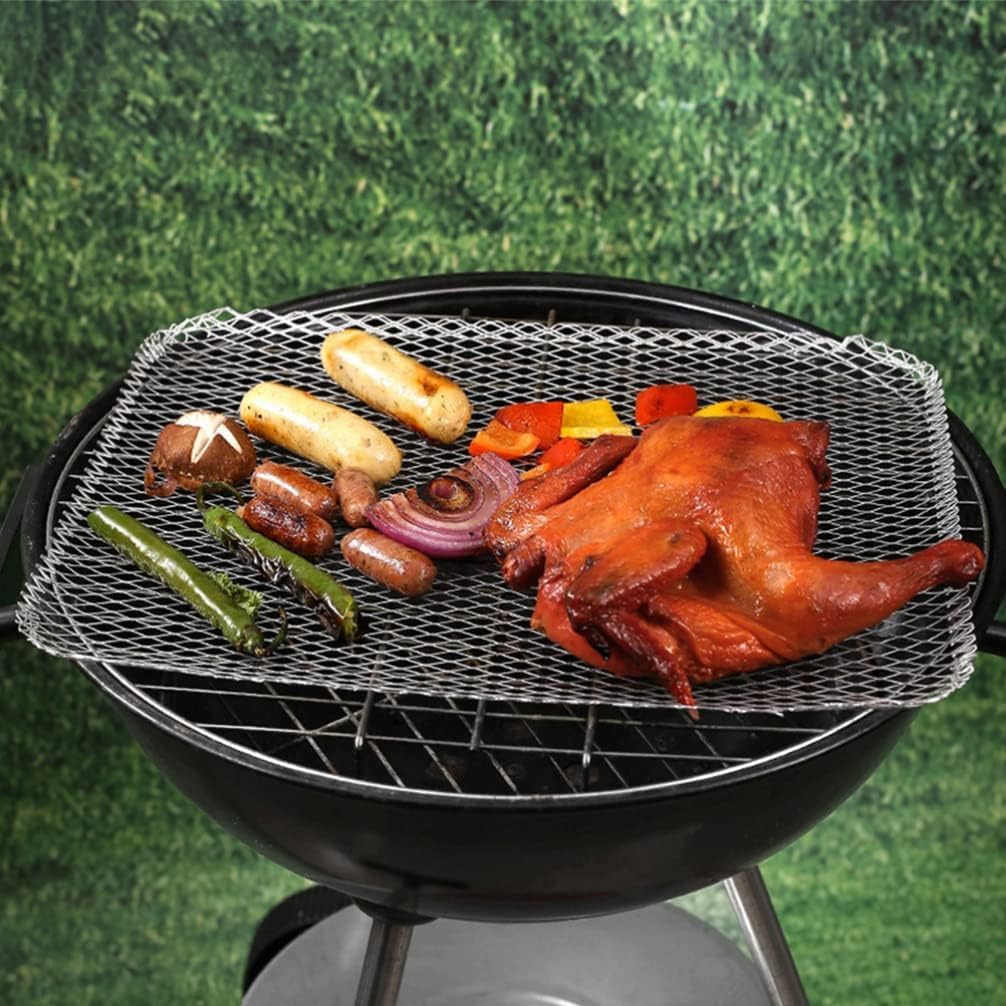 Disposable Aluminum Grill Mesh Mats 10Pcs