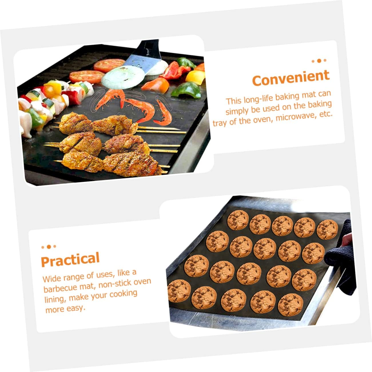 Non-Stick BBQ Grill Mats 4Pcs
