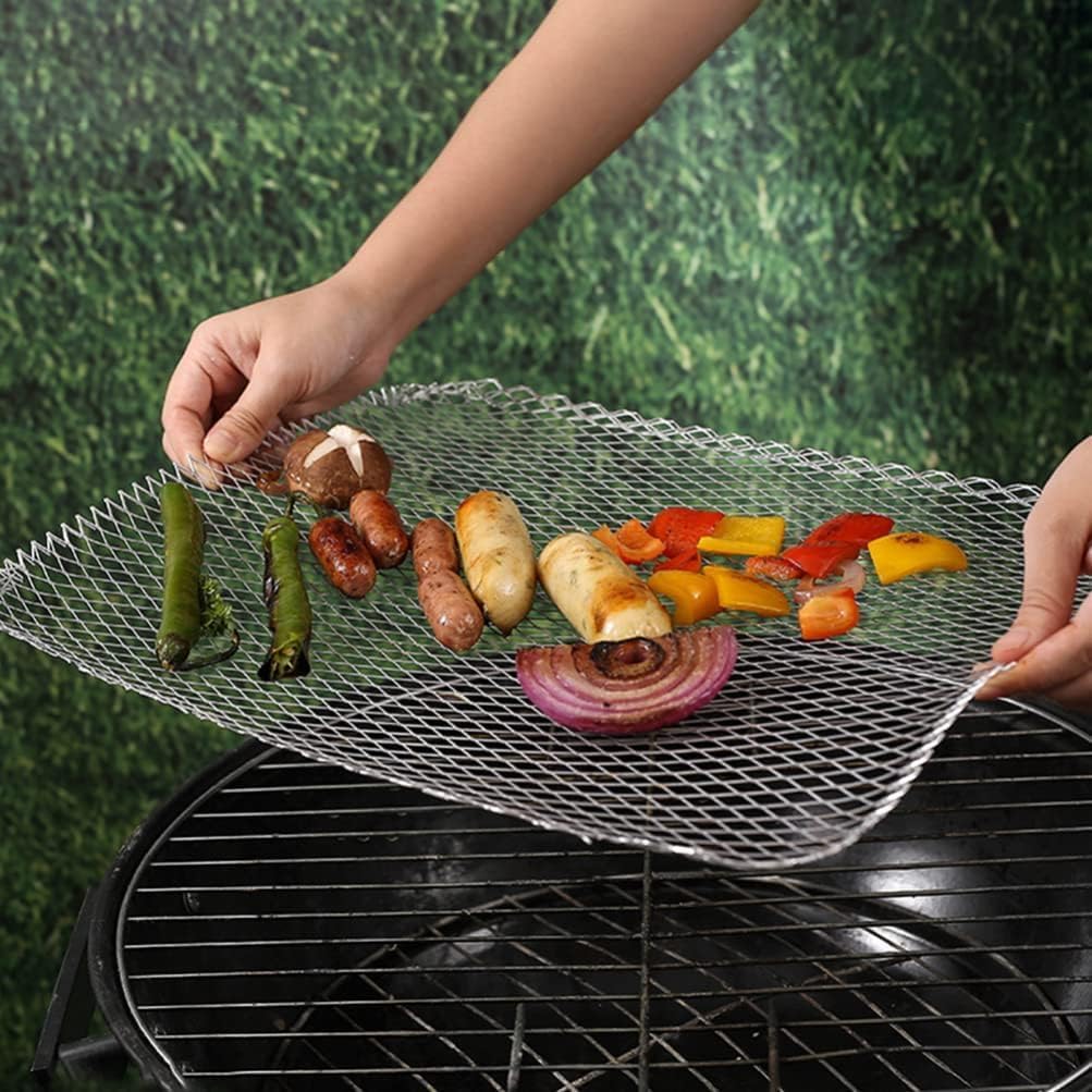 Disposable Aluminum Grill Mesh Mats 10Pcs