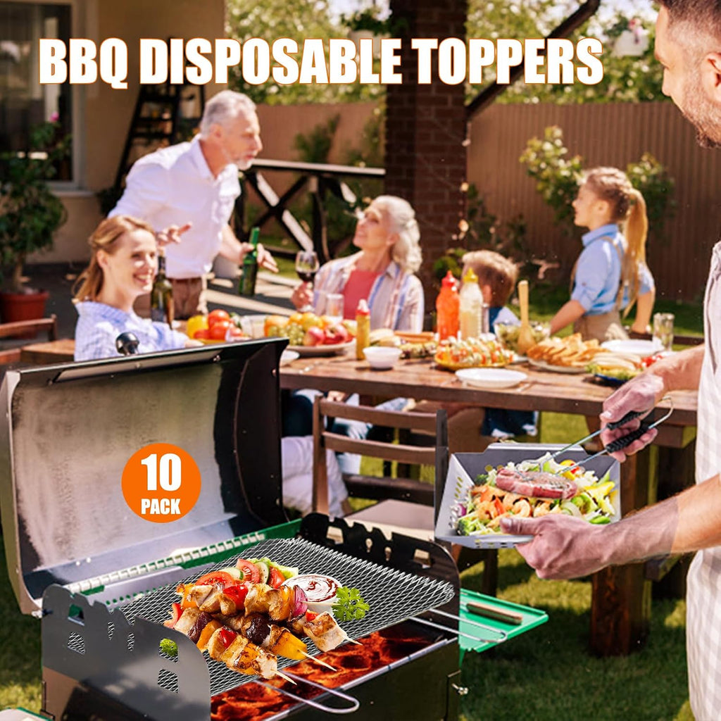 Disposable BBQ Grill Mesh Mats 10 Pack
