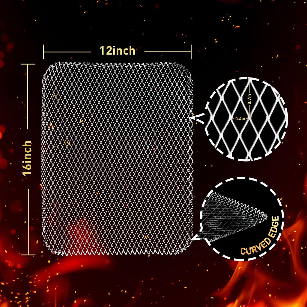 Disposable Aluminum Grill Mesh Mats 10 Pcs