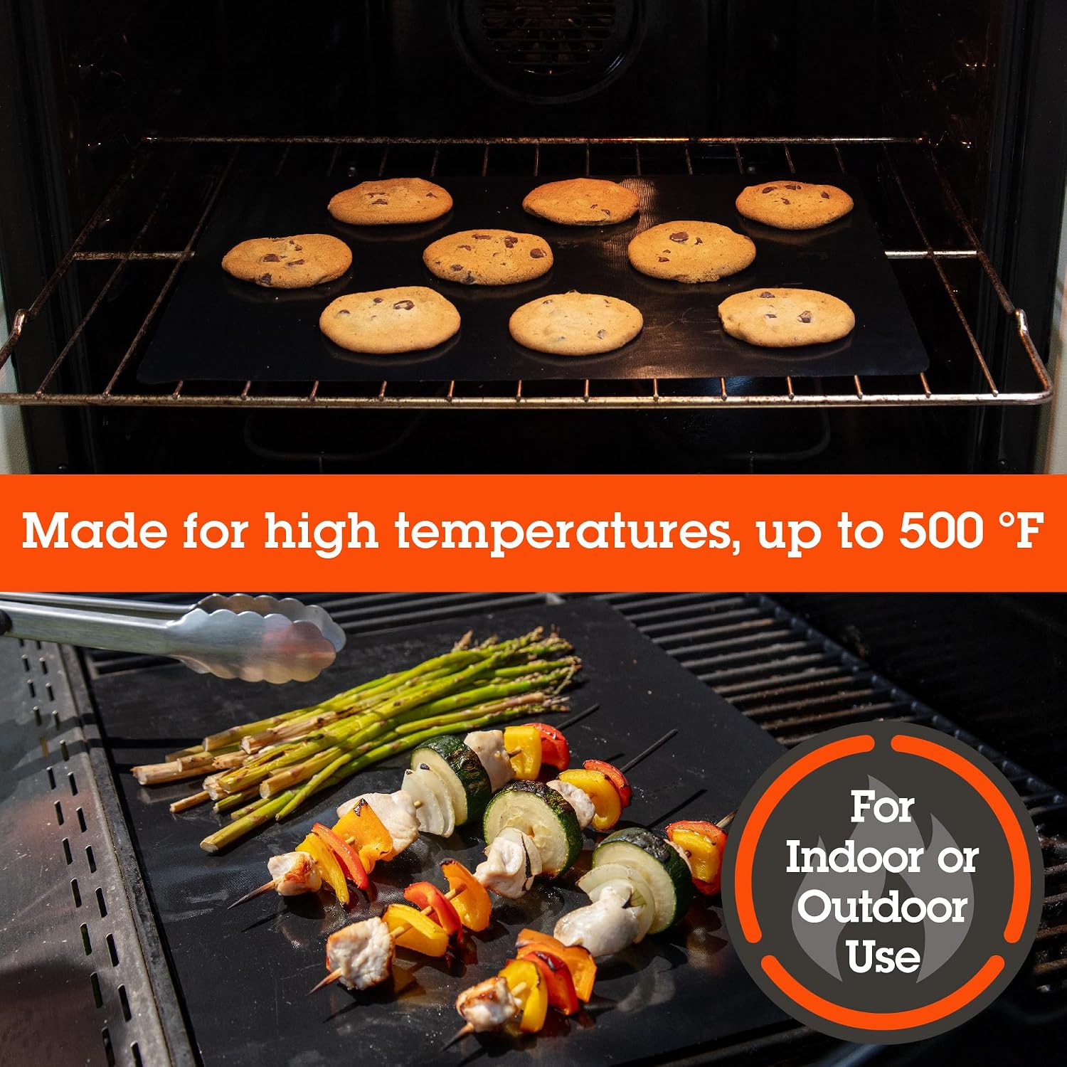 Stick Reusable Grilling Mat 13.25x18 Inch