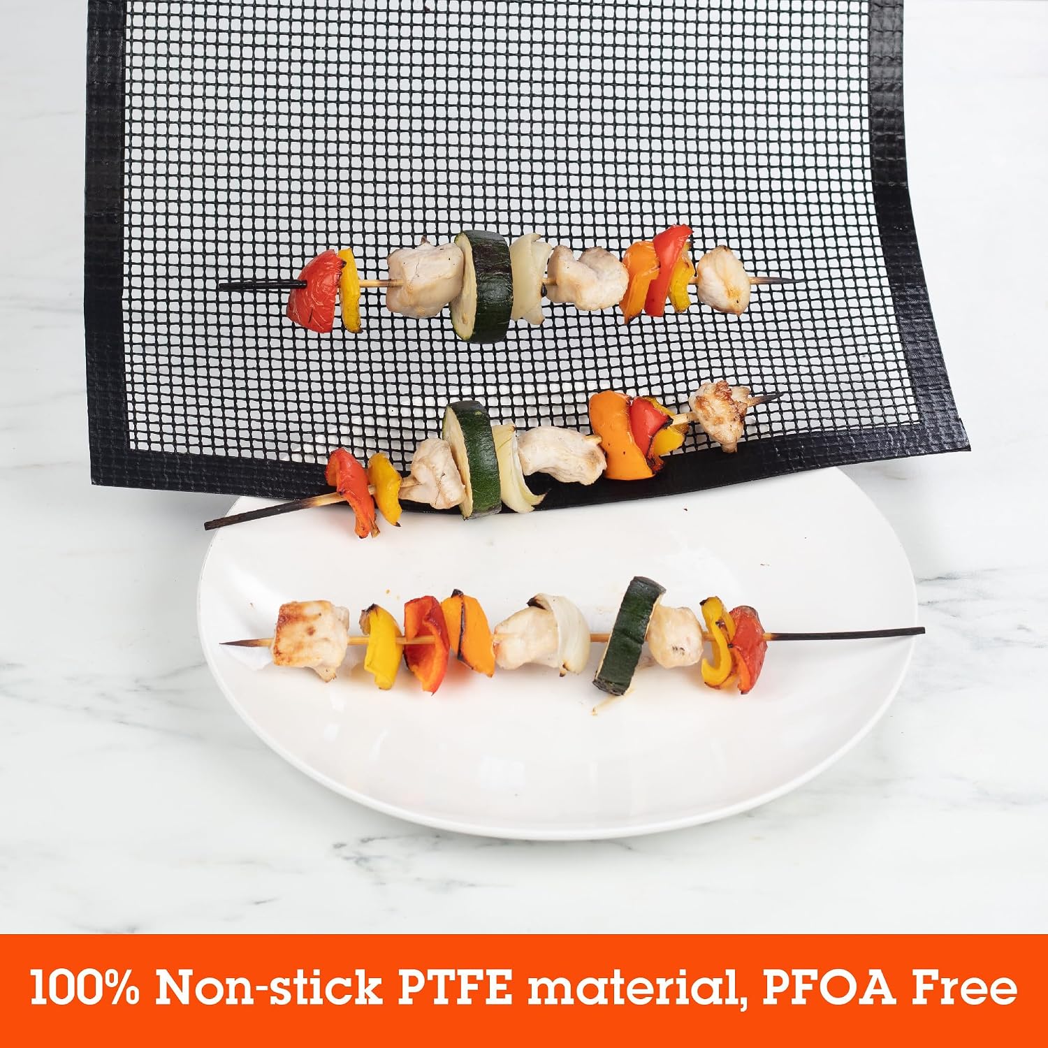 Non-Stick Reusable Grilling Mesh 2 Pack 13.25"x18"
