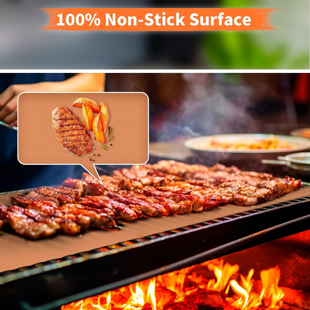 BBQ Grill Mats 7 Pack 15.75x13 Inch