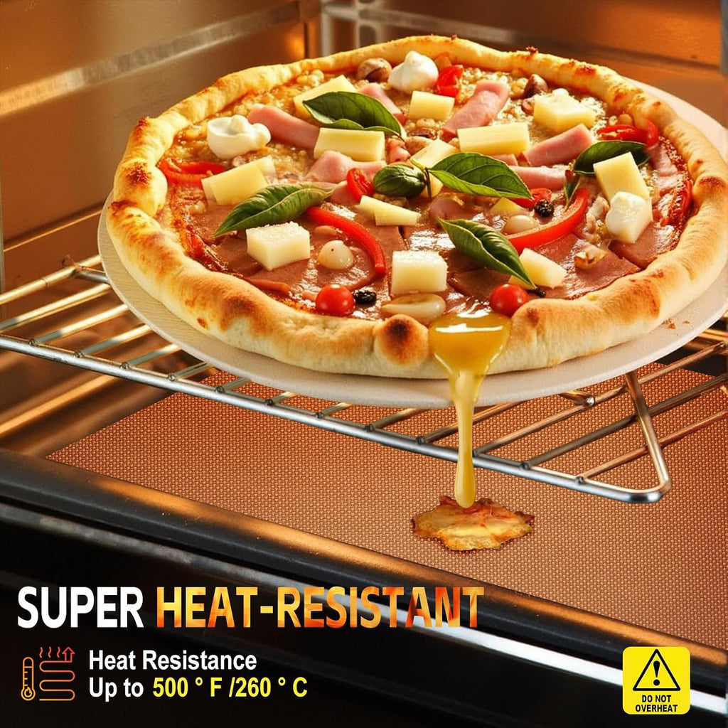 Copper Non-Stick Reusable Oven Liner Mat 17"x75"