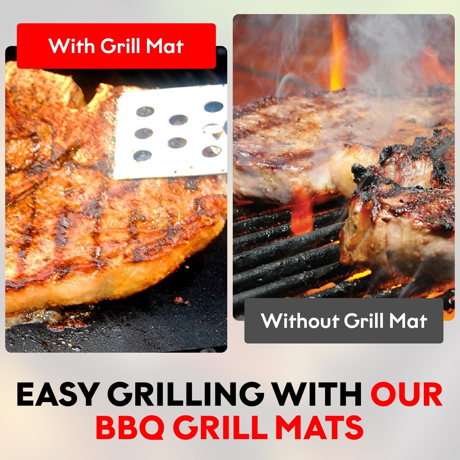 Non-Stick Reusable BBQ Grill Mats Set of 3