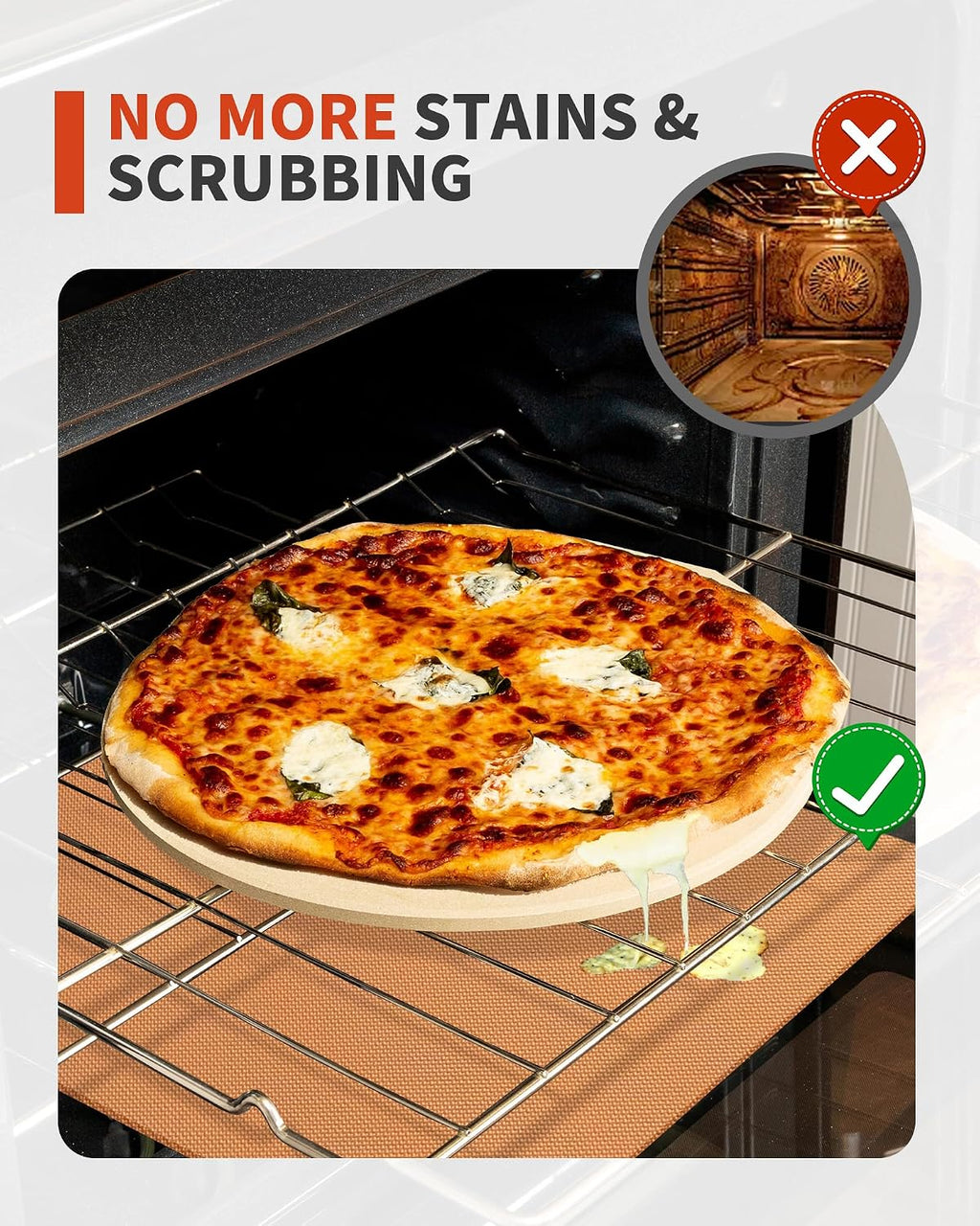 Stick Reusable Oven Liners 4 Pack 17"x25"