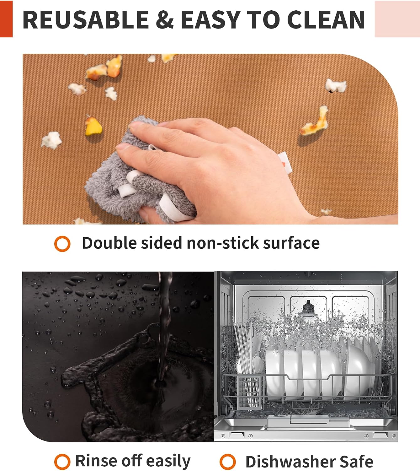 Stick Reusable Oven Liners 4 Pack 17"x25"
