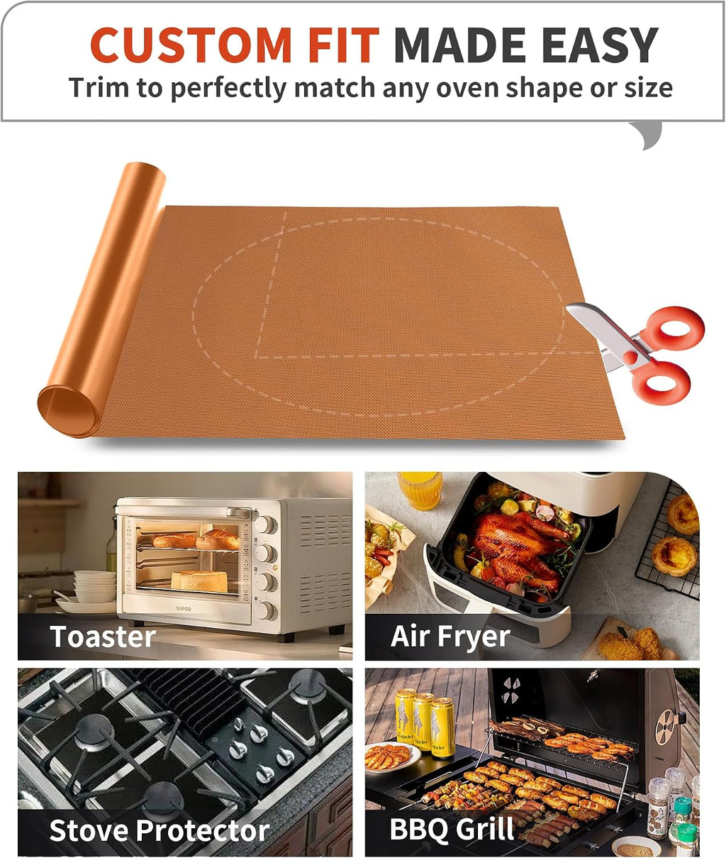 Stick Reusable Oven Liners 4 Pack 17"x25"