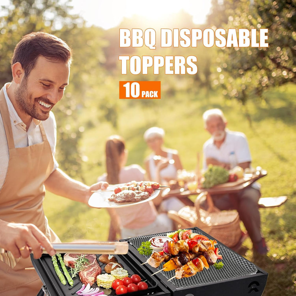Disposable BBQ Grill Mesh Mats 10 Pack