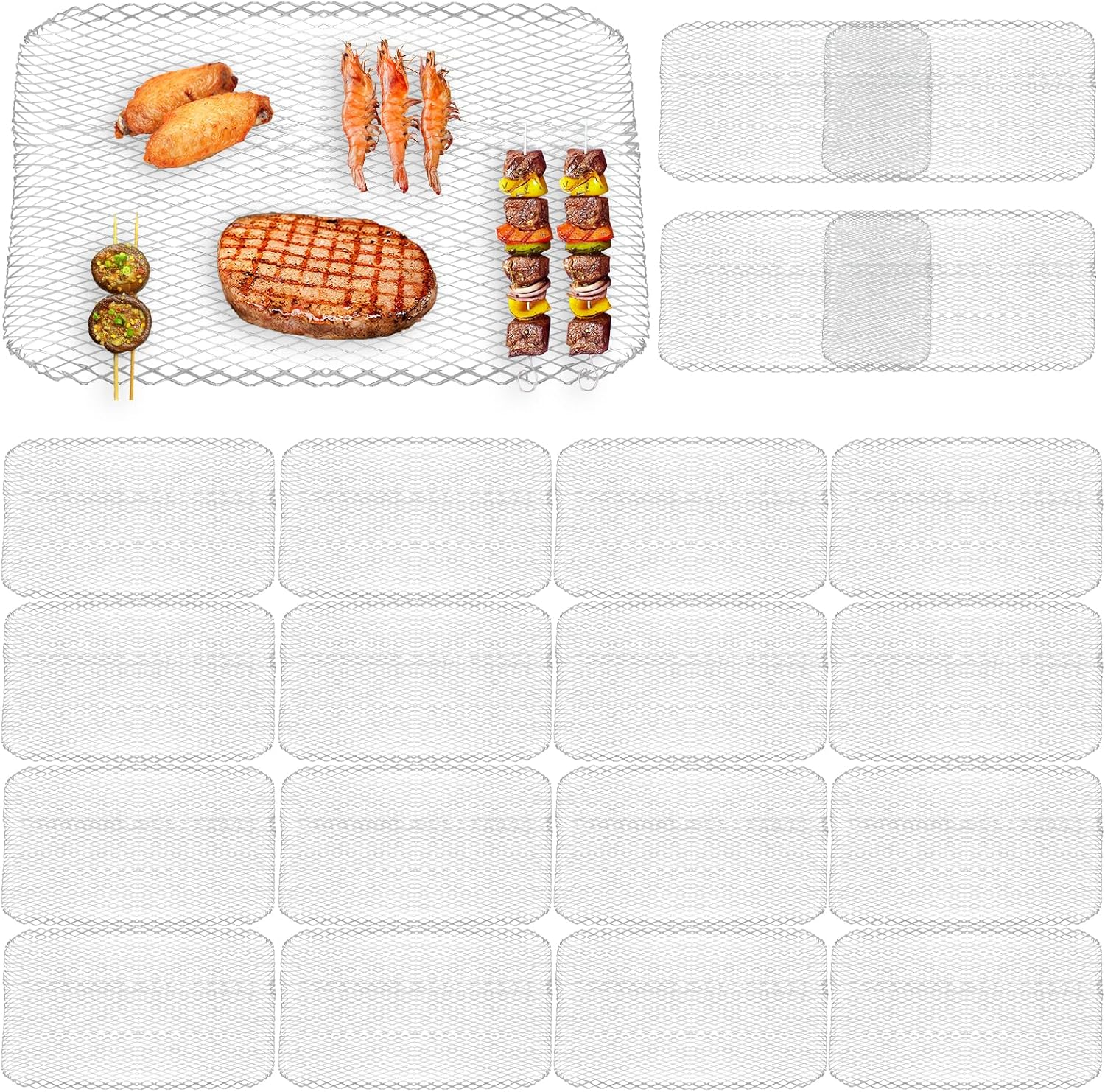 Disposable BBQ Grill Mesh Mats 20 Pack