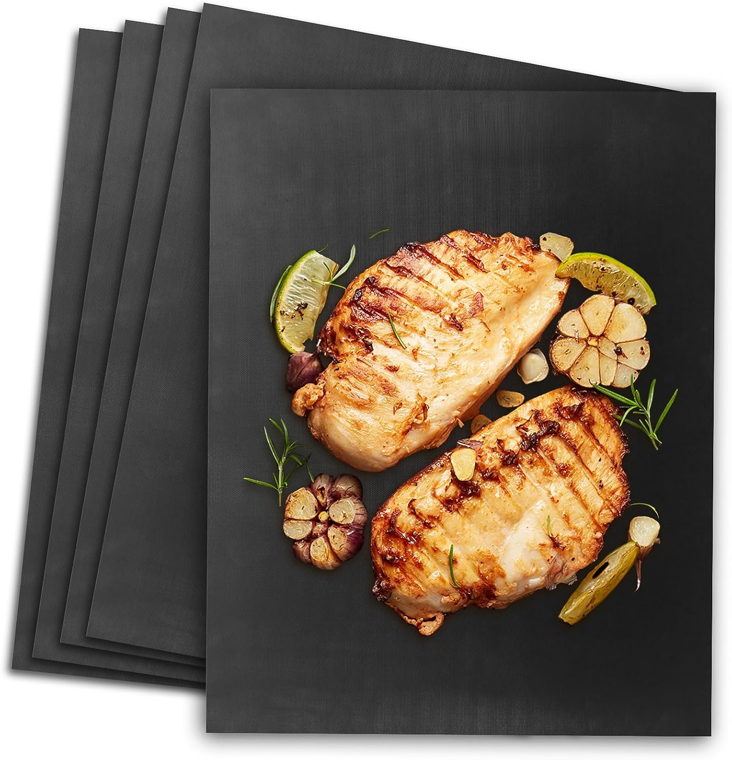 Black Copper Reusable Grill Mats 5PCS