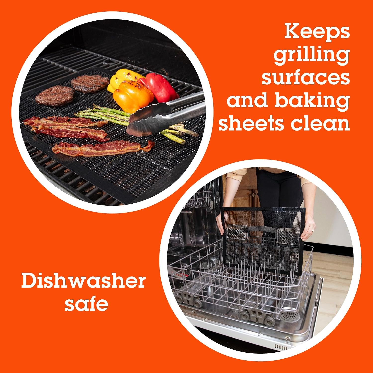 Non-Stick Reusable Grilling Mesh 2 Pack 13.25"x18"