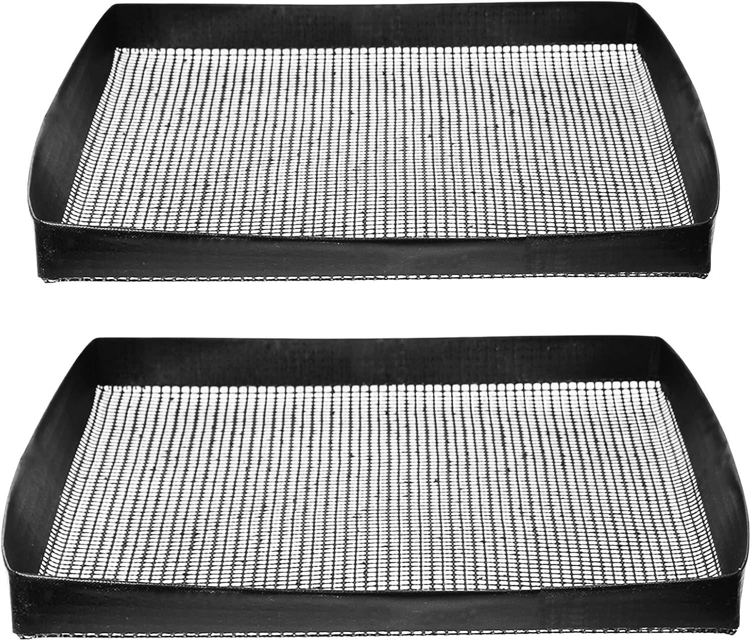 Black Non-Stick Grill Mesh Baskets Pack of 2