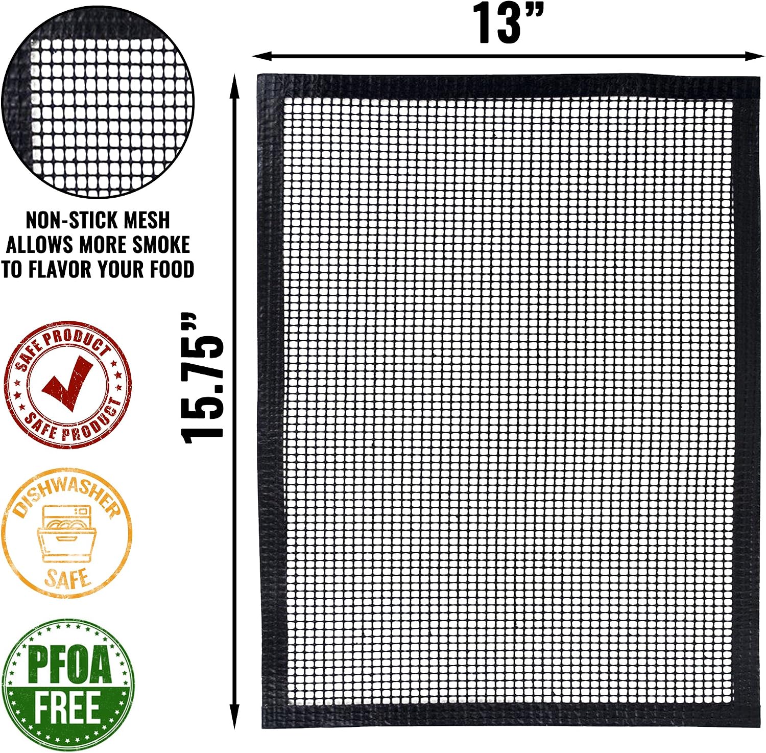 Non-Stick Grill Mesh Mats Set of 2