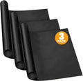 Black Non-Stick Reusable Oven Liner Mats 3 Pack