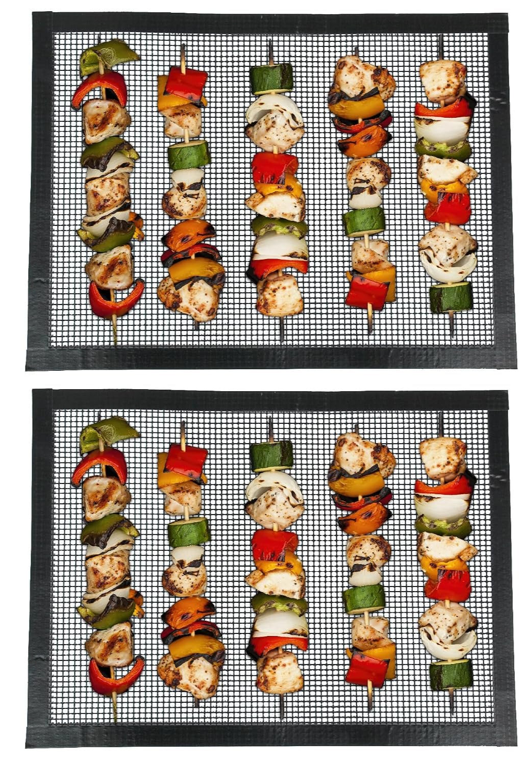Non-Stick Reusable Grilling Mesh 2 Pack 13.25"x18"